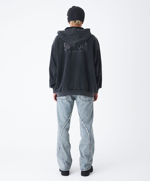 SUPPLIER パーカー フーディー｜Vintage Wash Pierced Zip