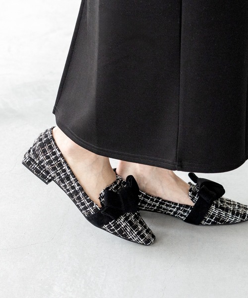 menue（メヌエ） ローファー リボンモチーフ オペラシューズ