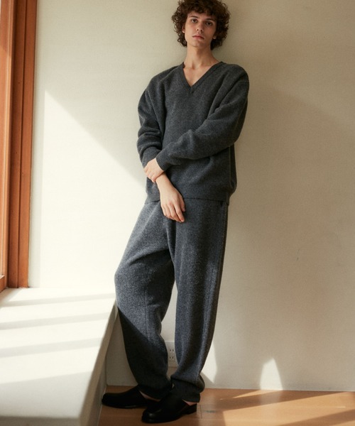 Drawer ウールカシミヤニットパンツ NANO universe パンツ AQUA ウールカシミヤニットパンツ メンズ