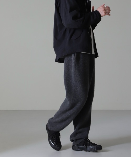 Drawer ウールカシミヤニットパンツ NANO universe パンツ AQUA ウールカシミヤニットパンツ メンズ