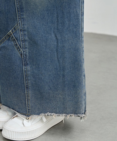 GLAMOROUS LEVI’S リメイク デニム スカート パッチ 稀少 レア Levi's(リーバイス) / リメイク/501/BIGE/タイプA/ロング