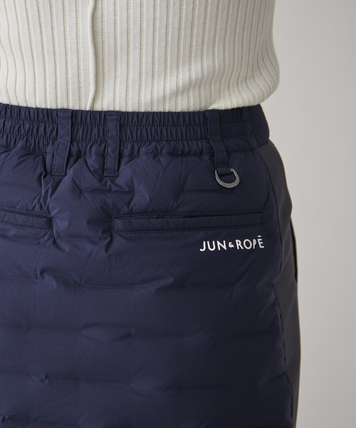 JUN&ROPE' スカート 「撥水」ストレッチナイロン ダウンスカート