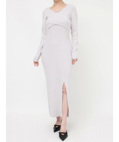 RESEXXY（リゼクシー） ワンピース ダブルクロスニットワンピース