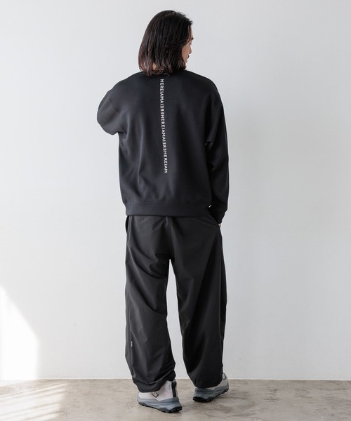 HEREIAM トレーナー スウェット 「HEREIAM MEN」ミラーロゴクルー