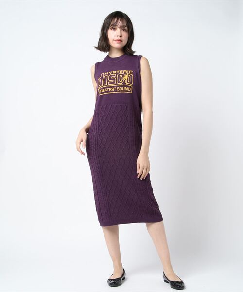 HYSTERIC GLAMOUR 「HYSTERIC GLAMOUR」 ニットワンピース FREE