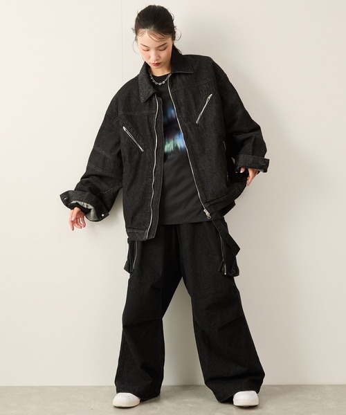 【希少】激レア chalayan Gジャン ブルゾン ドッキング ネイビー M Amazon | [フォーキャスト] デニムストレッチジャケット 激ラク
