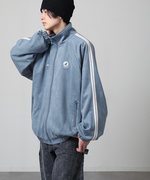 KANGOL（カンゴール） ジャージ スエード ロゴ刺繍 袖ライン トラック