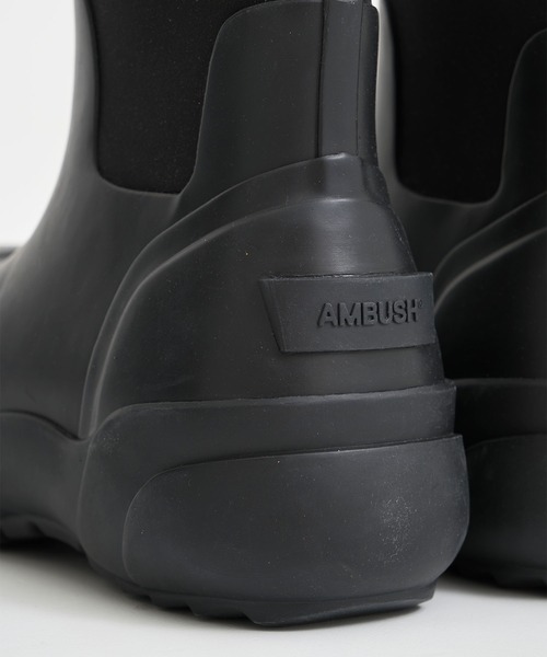 AMBUSH RUBBER BOOTS ラバーブーツ Ambush ブラックラバーブーツ サイズ41