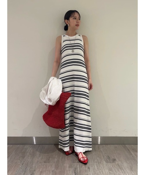 Mila Owenクルーネックアメスリニットワンピース クルーネックアメスリニットワンピース(膝丈ワンピース