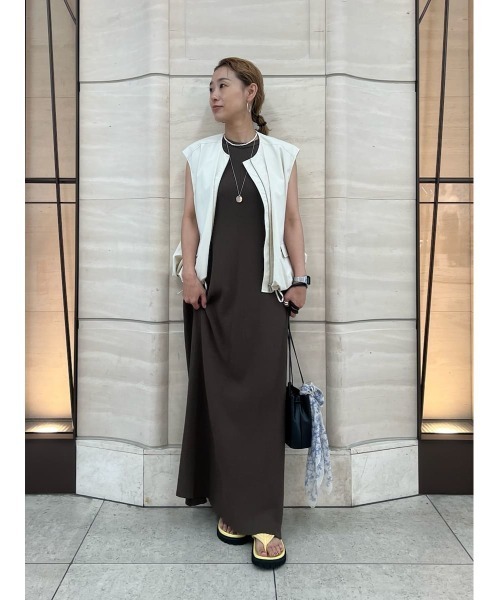 Mira Owen クルーネックアメスリニットワンピース クルーネックアメスリニットワンピース(膝丈ワンピース