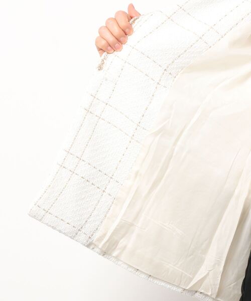 「Jasmine Grandiflorum」 ツイードジャケット S ブラック系その他 レディース_画像4