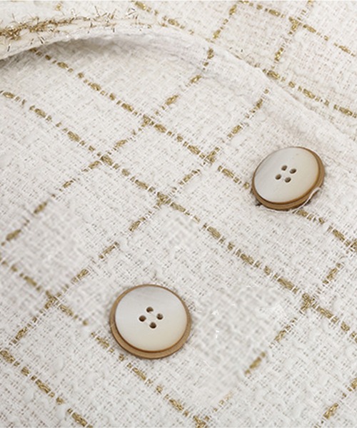 「Jasmine Grandiflorum」 ツイードジャケット S ブラック系その他 レディース_画像8