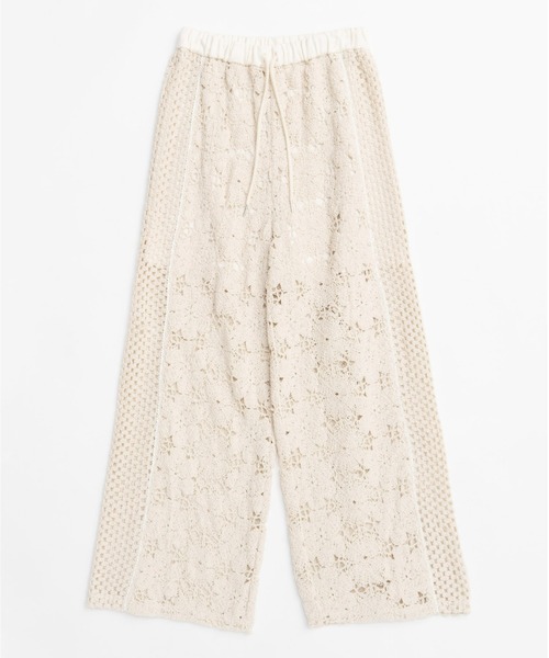 MAISON SPECIAL パンツ Mixed Lace Easy Pants/ミックスレース