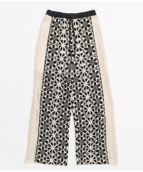 MAISON SPECIAL パンツ Mixed Lace Easy Pants/ミックスレース