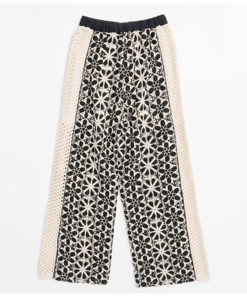 MAISON SPECIAL パンツ Mixed Lace Easy Pants/ミックスレース