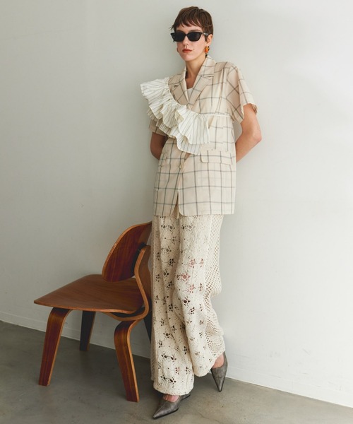 MAISON SPECIAL パンツ Mixed Lace Easy Pants/ミックスレース