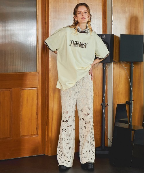レースパンツ　maison special MAISON SPECIAL パンツ Mixed Lace Easy Pants/ミックスレース