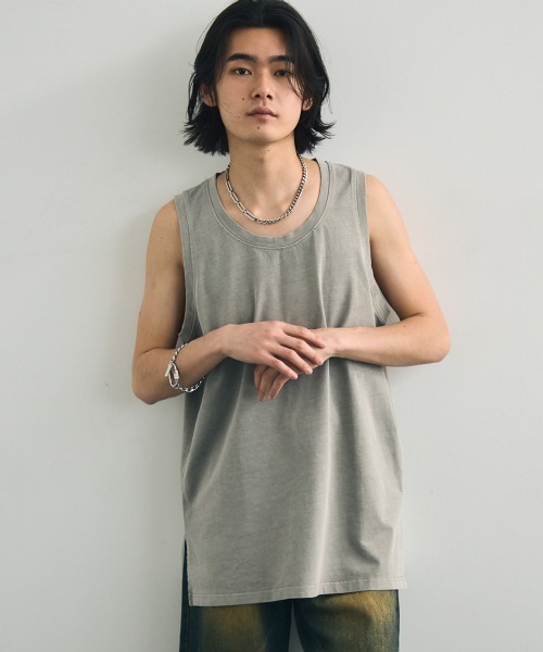 Shoowtime（ショウタイム） タンクトップ Pigment dyed oversized tank