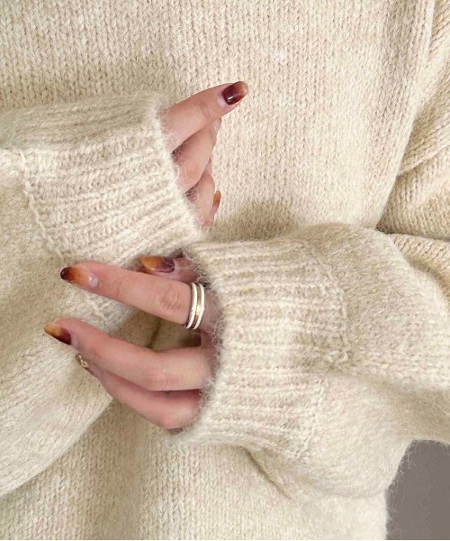 「apres jour clair」 「apres jour clair」長袖ニット X-LARGE オレンジ系その他 レディース_画像3