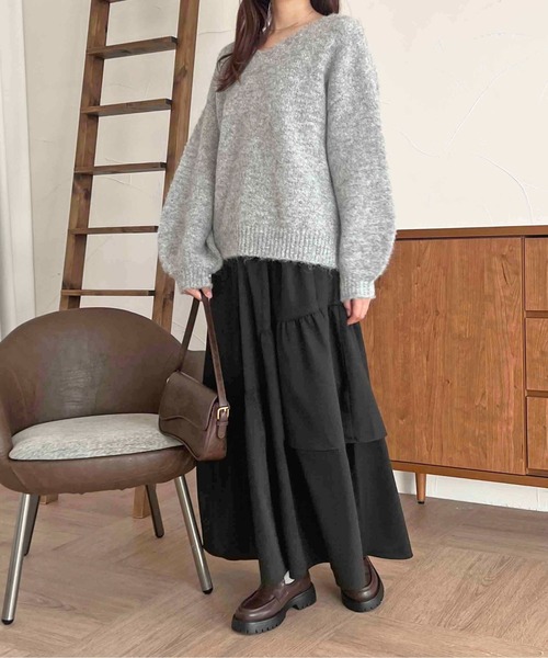 「apres jour clair」 「apres jour clair」長袖ニット X-LARGE オレンジ系その他 レディース_画像9