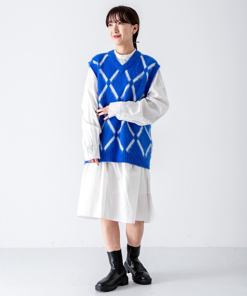 「SENSE OF PLACE by URBAN RESEARCH」 ノースリーブニット LARGE ベージュ メンズ