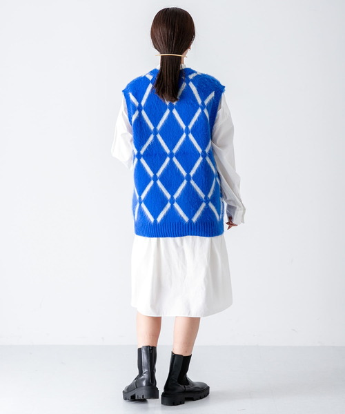 「SENSE OF PLACE by URBAN RESEARCH」 ノースリーブニット LARGE ベージュ メンズ