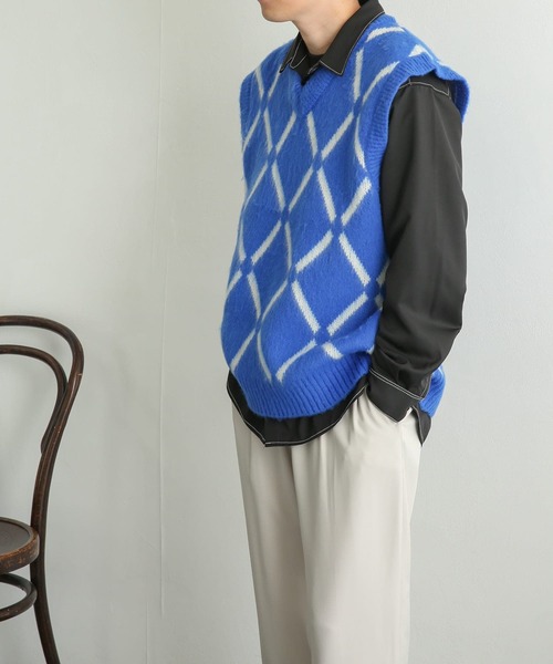 「SENSE OF PLACE by URBAN RESEARCH」 ノースリーブニット LARGE ベージュ メンズ