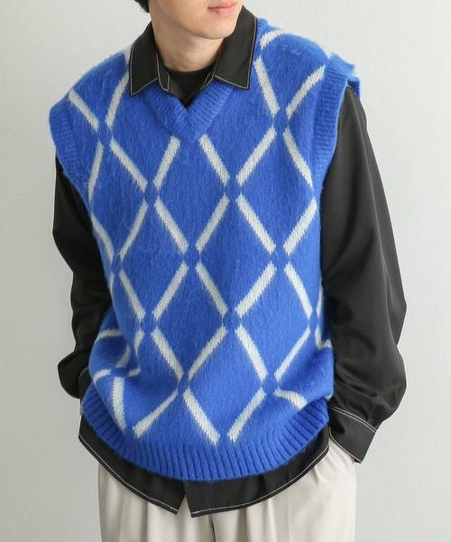 「SENSE OF PLACE by URBAN RESEARCH」 ノースリーブニット LARGE ベージュ メンズ
