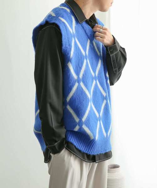 「SENSE OF PLACE by URBAN RESEARCH」 ノースリーブニット LARGE ベージュ メンズ