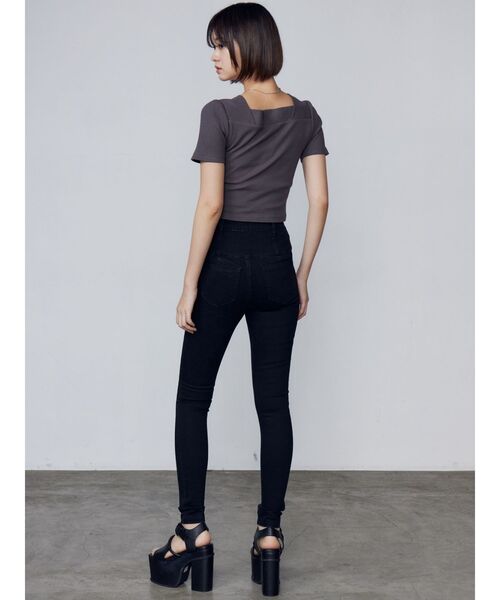 aclent デニム　ベスト　アクレント　moussy sly emoda ザラ クロップドデニムブルゾン[品番：MKSW0059443]｜EMODA（エモダ