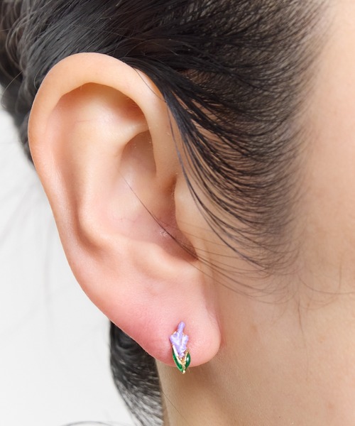 レア　KENZO ガーベラシルバーピアス ガーベラピアス、 sizeL ガーベラフックピアス、【受注生産