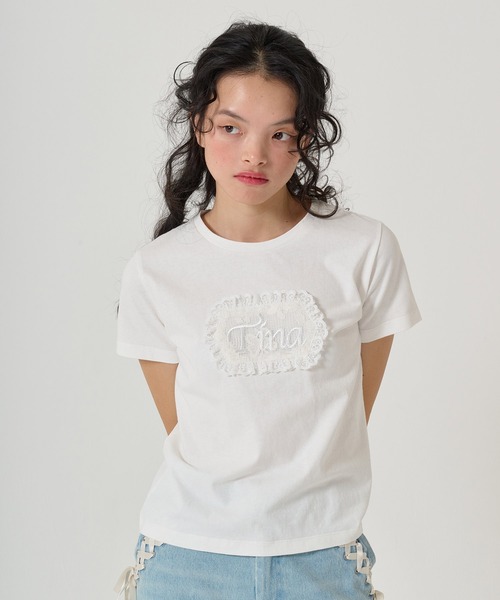 tシャツ Tina刺繍 コンパクトTシャツ TINA：JOJUN レディース
