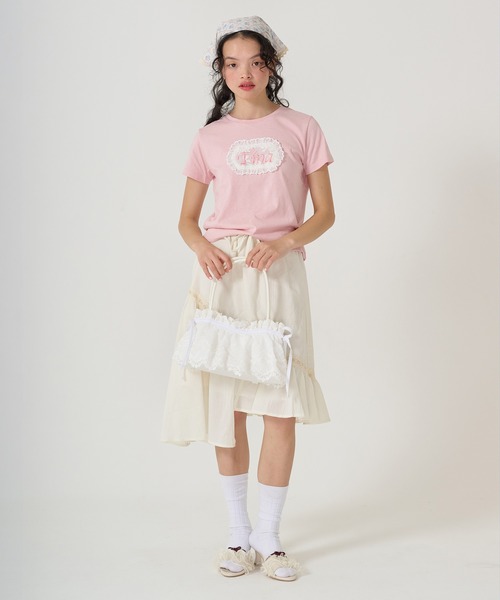 tシャツ Tina刺繍 コンパクトTシャツ TINA：JOJUN レディース TINA：JOJUN tシャツ Tina刺繍 コンパクトTシャツ レディース