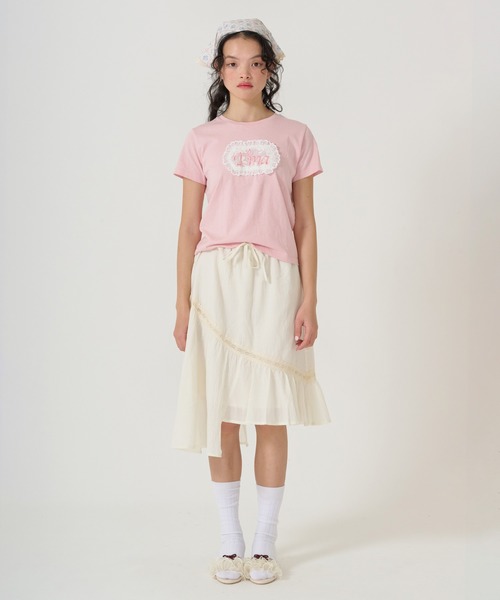 Tina ❤︎‬ 即日発送 TINA：JOJUN tシャツ Tina刺繍 コンパクトTシャツ レディース