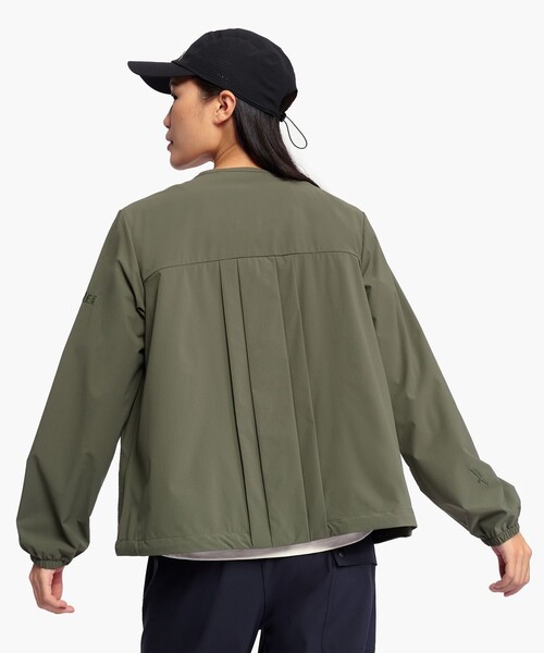 AIGLE ナイロンノーカラージャケット AIGLE ジャケット ノーカラージャケット 撥水 UVカット ワン