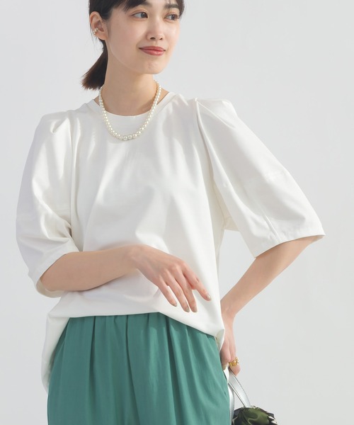 tシャツ 「日本製」ランタンスリーブカットソー レディース