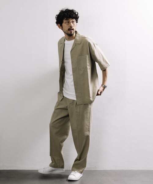 lemontéa オリジナルスラックス FREAK'S STORE スラックス LINEN COTTON EASY SLACKS/リネン