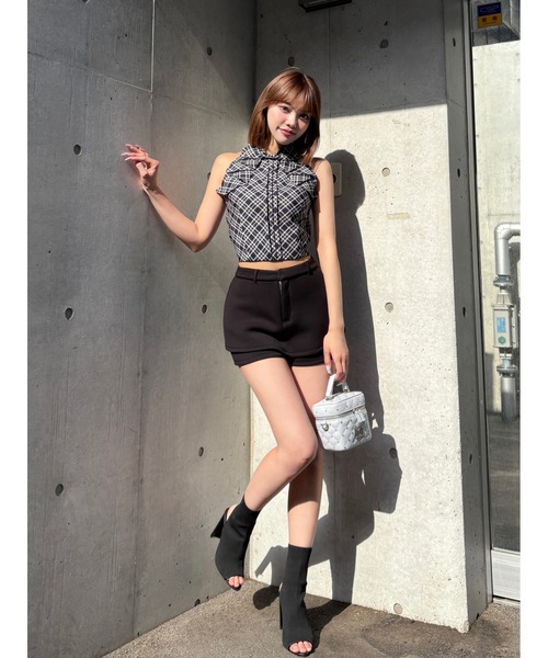 Darich パンツ シルエットカットスカートライクショートパンツ