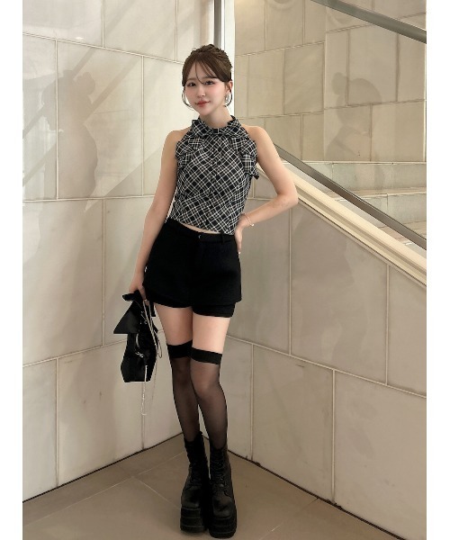 Darich パンツ シルエットカットスカートライクショートパンツ