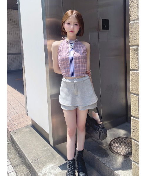 Darich パンツ シルエットカットスカートライクショートパンツ