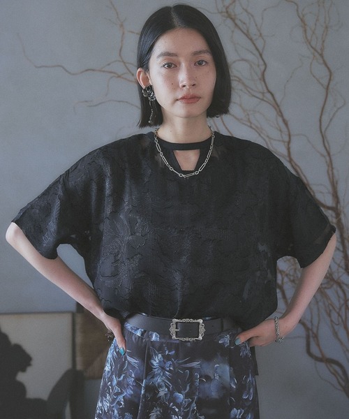HARE tシャツ シアージャガードトップス(HARE) レディース