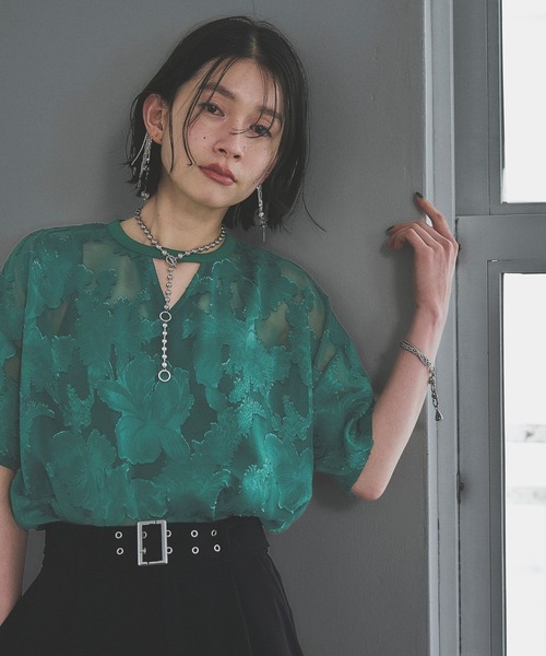tシャツ シアージャガードトップス(HARE) レディース HARE tシャツ シアージャガードトップス(HARE) レディース