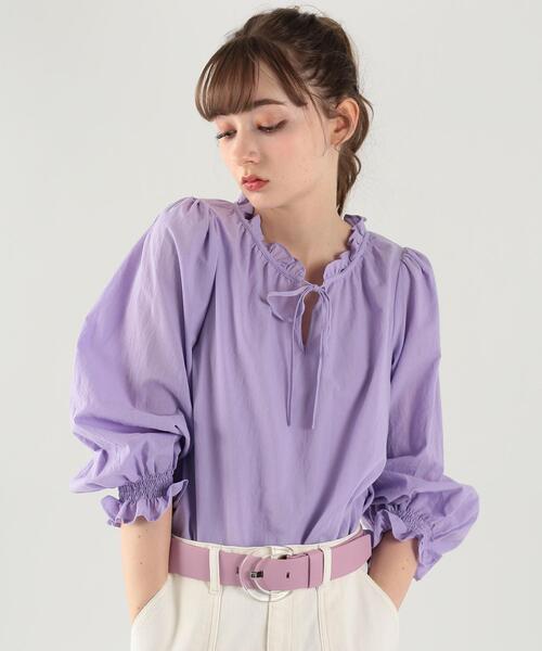 「To b. by agnes b.」 7分袖ブラウス 36 パープル レディース