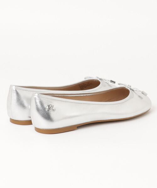 LAUREN RALPH バレエシューズ パンプス Jayna メタリック ナッパ