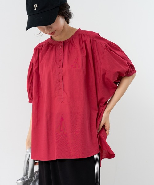 美品✨　HYKE FISHERMAN SHIRT ブラウス　スリット　ギャザー 美品✨ HYKE FISHERMAN SHIRT ブラウス スリット ギャザー