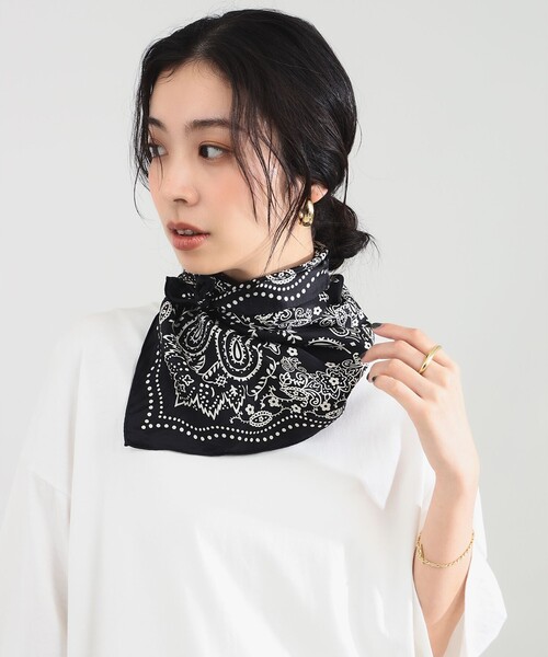【未使用】レディース　マニプリ　スカーフ　バンダナ　タグ付 manipuri スカーフ バンダナ 「manipuri/マニプリ」シーズナル