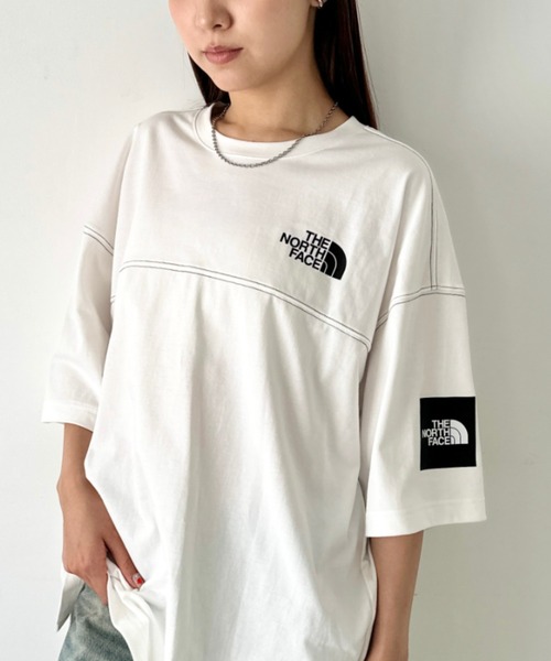 新作‼️ノースフェイス ステッチ オーバーフィット　Tシャツ　半袖 L　韓国限定 新作‼️ノースフェイス ステッチ オーバーフィット Tシャツ 半袖