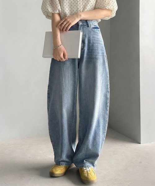 upperhights（アッパーハイツ） デニムパンツ 26 ブルー レディース