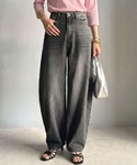 ワイドパンツ ジーンズ デニム デニムパンツ ...の詳細画像1