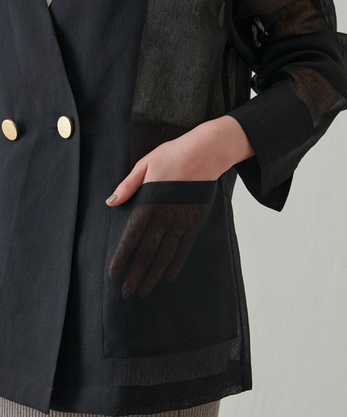 COLLAGE GALLARDAGALANTE」 ノーカラージャケット FREE ブラック